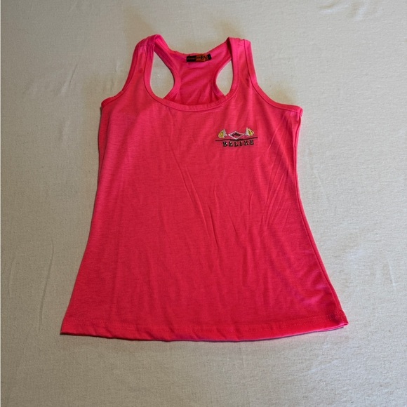 BNE Red Fitted Cut Out Tank Top Women Size Large - Picture 1 of 4